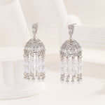 Load image into Gallery viewer, Pearlescent Silver Splendor Chandelier Earrings - Reet Pehal
