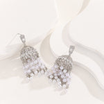 Load image into Gallery viewer, Pearlescent Silver Splendor Chandelier Earrings - Reet Pehal
