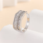 Load image into Gallery viewer, Swanky Baguette Cut Gold Band - Reet Pehal
