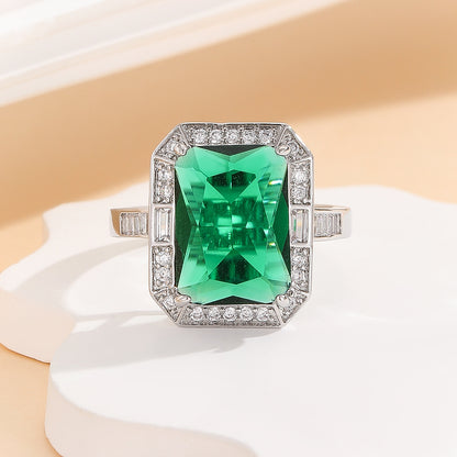 Mystic Green Emerald Style Ring
