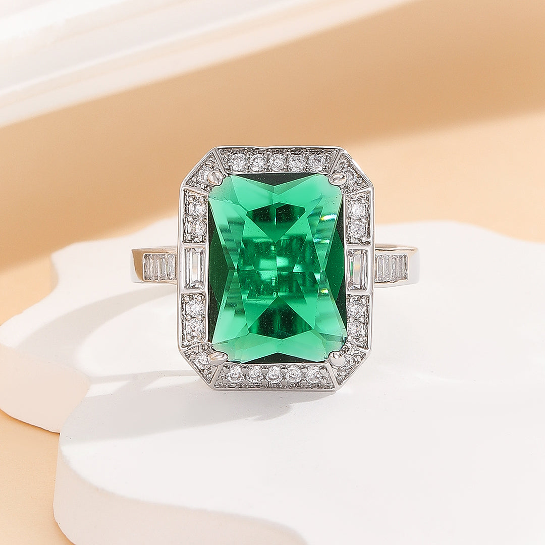 Mystic Green Emerald Style Ring - Reet Pehal