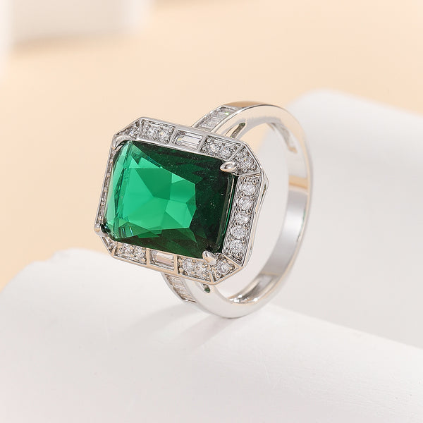 Mystic Green Emerald Style Ring - Reet Pehal