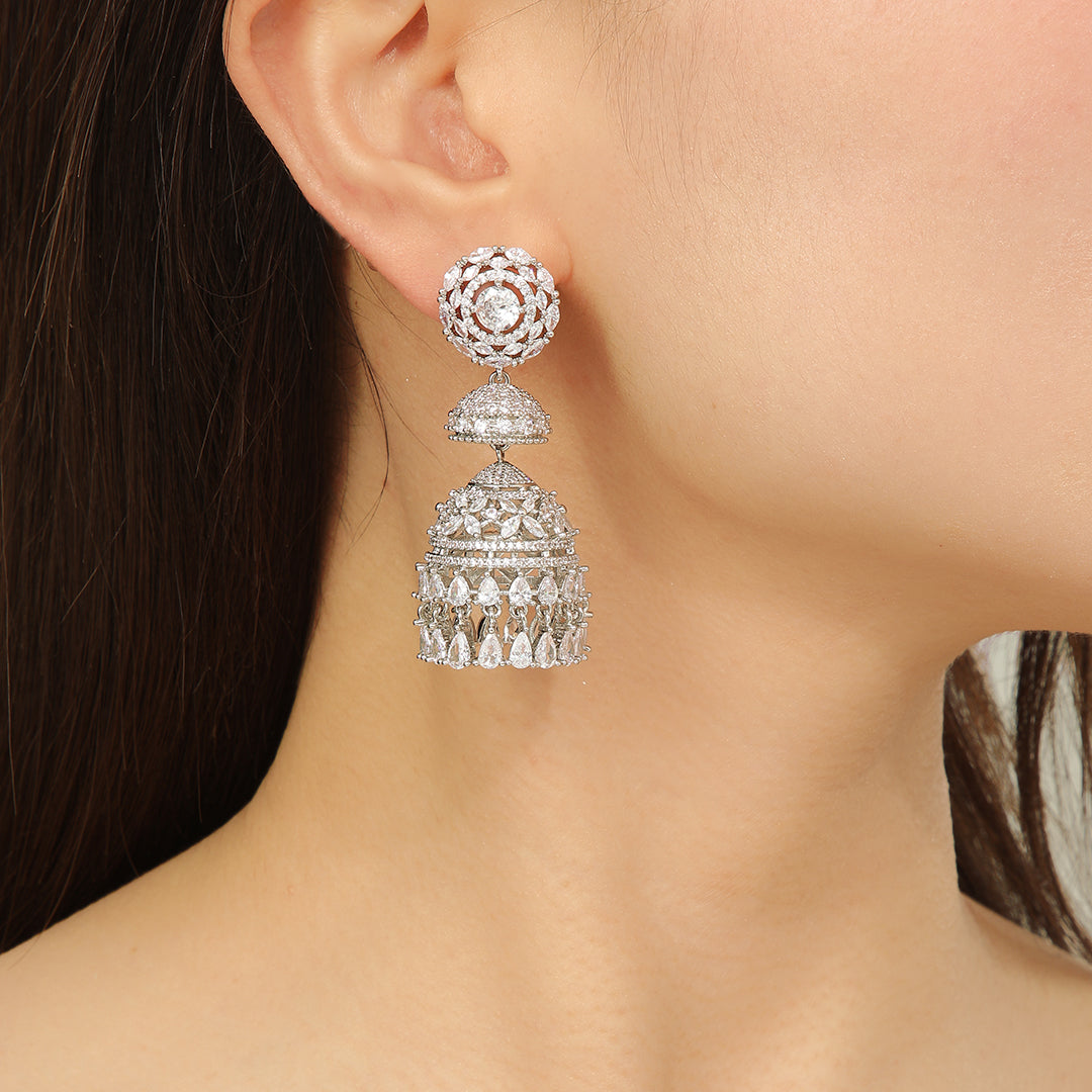 Symphony of Sparkle Silver Earrings - Reet Pehal