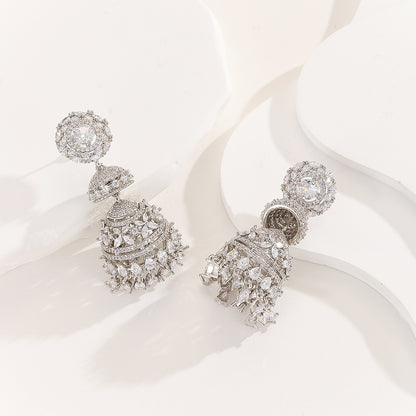 Symphony of Sparkle Silver Earrings