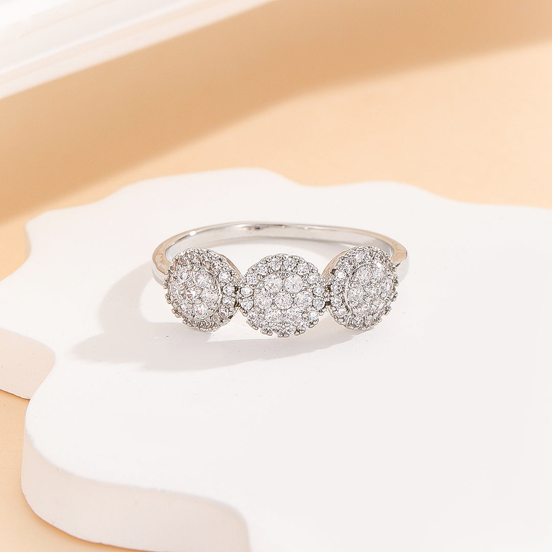 Radiant Triple Diamond Cluster Ring - Reet Pehal