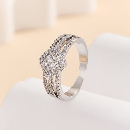 Exquisite Diamond Enigma Ring