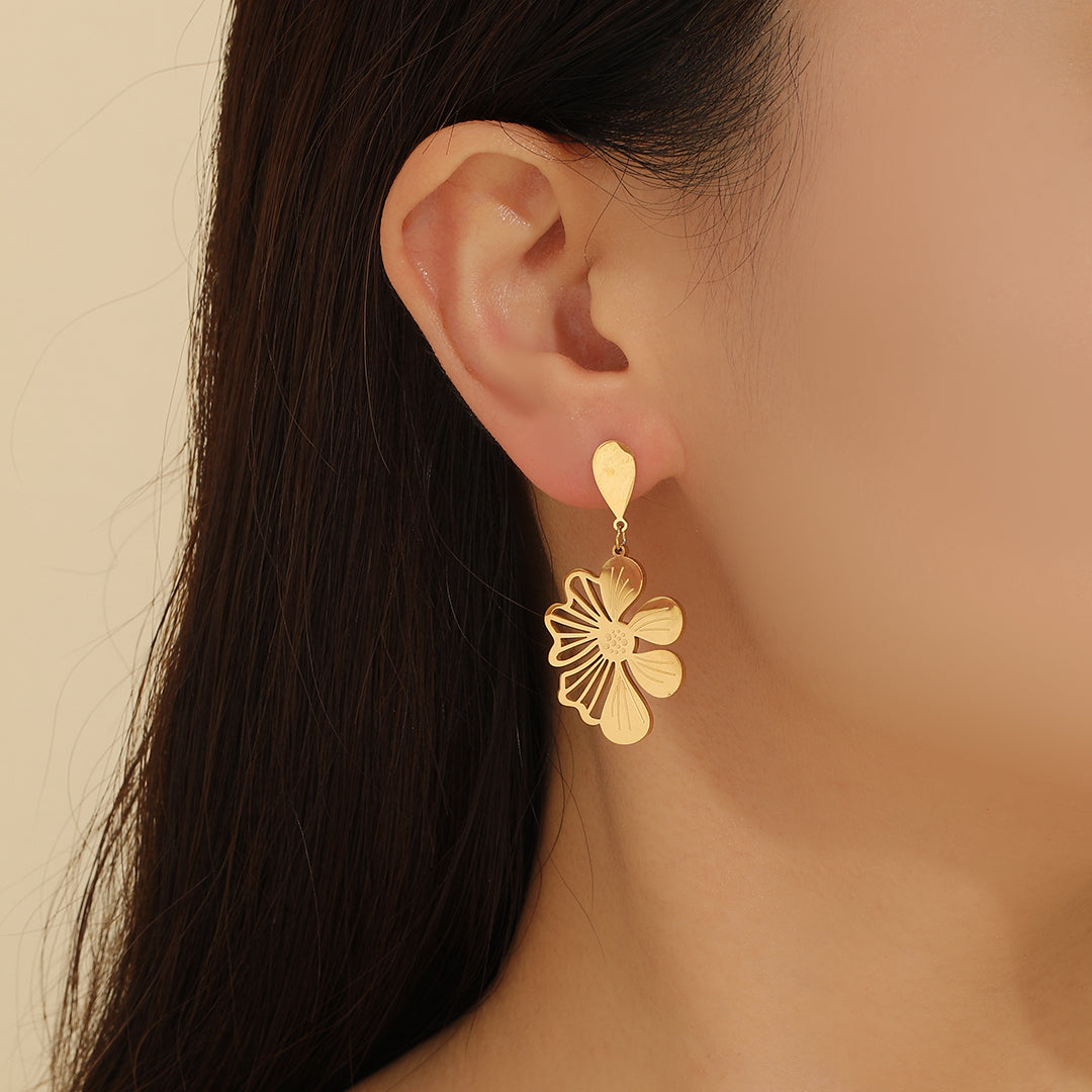 Floral Grace Drop Earrings