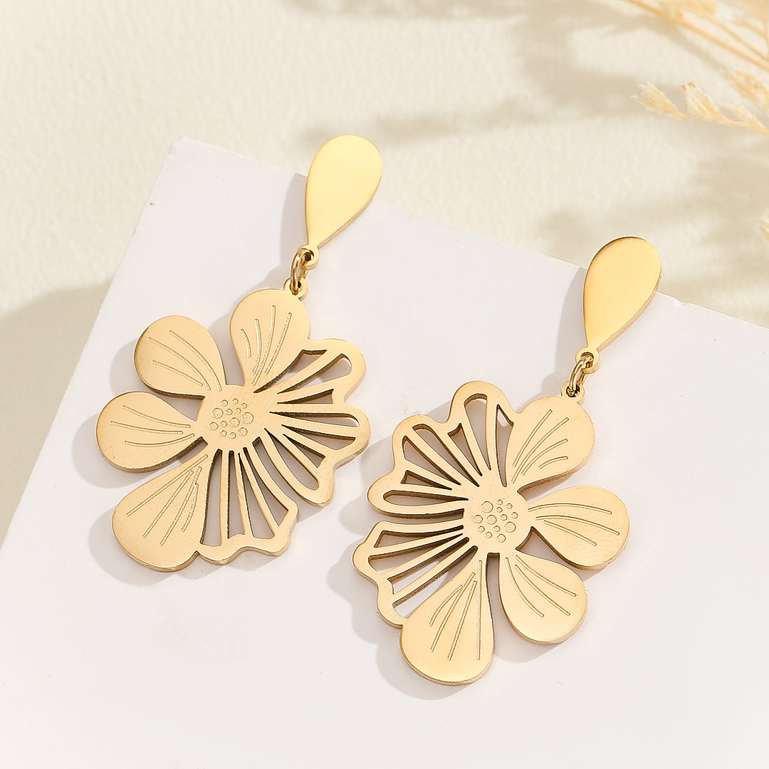 Floral Grace Drop Earrings