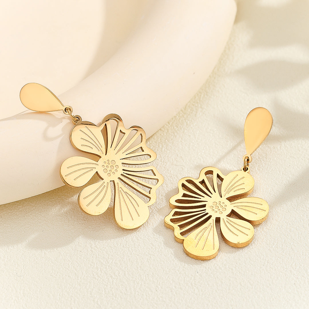 Floral Grace Drop Earrings