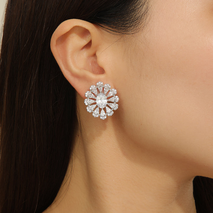 Glowing Floral Mirage Diamond Earrings - Reet Pehal