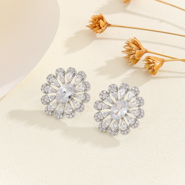 Glowing Floral Mirage Diamond Earrings - Reet Pehal