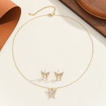 Load image into Gallery viewer, Twinkling Wings Gold Pendant Set - Reet Pehal
