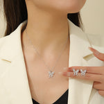 Load image into Gallery viewer, Twinkling Wings Silver Pendant Set - Reet Pehal
