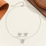 Load image into Gallery viewer, Twinkling Wings Silver Pendant Set - Reet Pehal
