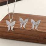 Load image into Gallery viewer, Twinkling Wings Silver Pendant Set - Reet Pehal
