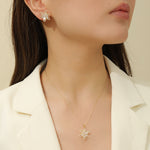 Load image into Gallery viewer, Dazzling Fleur Gold Pendant Set - Reet Pehal
