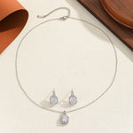 Load image into Gallery viewer, Starlit Halo Gem Silver Pendant Set” - Reet Pehal
