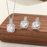 Load image into Gallery viewer, Starlit Halo Gem Silver Pendant Set” - Reet Pehal
