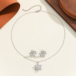 Load image into Gallery viewer, Dazzling Fleur Silver Pendant Set - Reet Pehal
