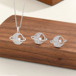 Load image into Gallery viewer, Lunar Serenity Silver Pendant Set - Reet Pehal
