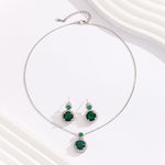 Load image into Gallery viewer, Luxurious Green Glory Pendant Set - Reet Pehal
