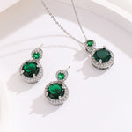 Load image into Gallery viewer, Luxurious Green Glory Pendant Set - Reet Pehal
