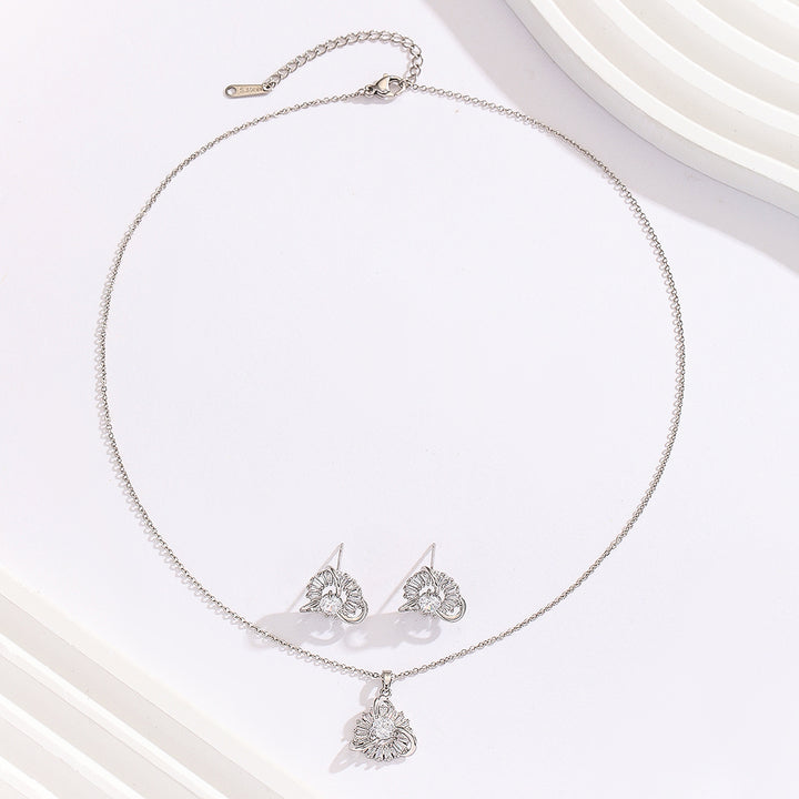 Golden Glow Silver Pendant Set - Reet Pehal