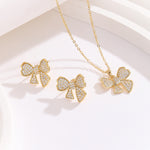 Load image into Gallery viewer, Gold Ribbon Bliss Pendant Set - Reet Pehal
