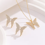 Load image into Gallery viewer, Butterfly Eleganza Gold Pendant Set - Reet Pehal
