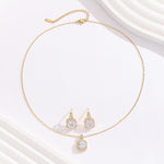 Load image into Gallery viewer, Starlit Halo Gem Gold Pendant Set - Reet Pehal
