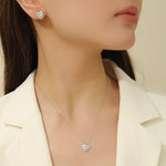 Load image into Gallery viewer, Dazzling Diamond Heart Pendant Set - Reet Pehal
