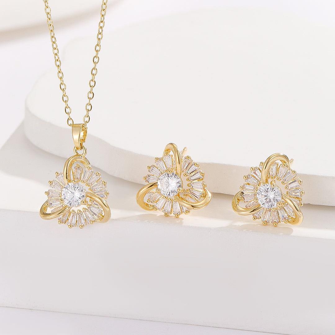 Golden Glow Gold Pendant Set - Reet Pehal