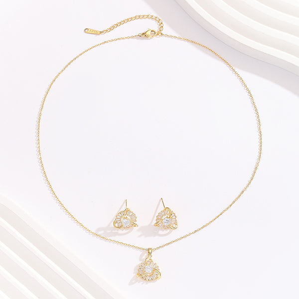 Golden Glow Gold Pendant Set - Reet Pehal