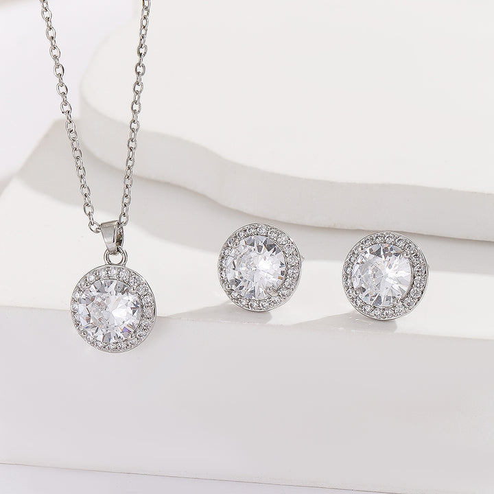 Ethereal Orbit Diamond Pendant Set - Reet Pehal