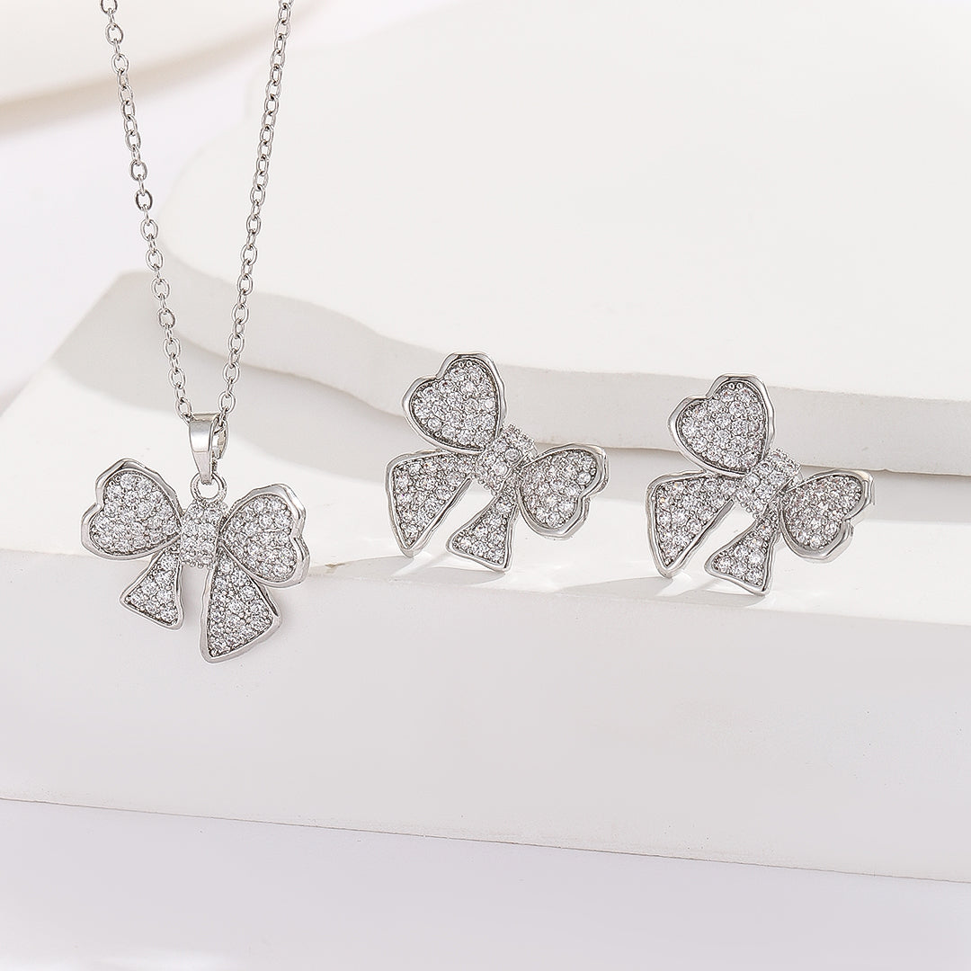 Silver Ribbon Bliss Pendant Set - Reet Pehal