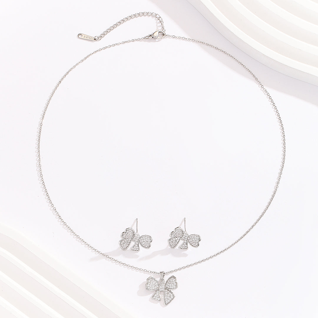 Silver Ribbon Bliss Pendant Set - Reet Pehal