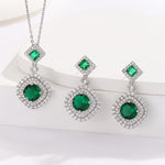 Load image into Gallery viewer, Stylish Verdant Halo Pendant Set - Reet Pehal
