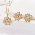 Load image into Gallery viewer, Whispering Petals Gold Pendant Set - Reet Pehal
