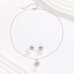 Load image into Gallery viewer, Sparkling Orchid Silver Pendant Set - Reet Pehal
