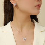 Load image into Gallery viewer, Butterfly Eleganza Silver Pendant Set - Reet Pehal
