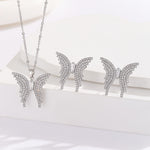 Load image into Gallery viewer, Butterfly Eleganza Silver Pendant Set - Reet Pehal
