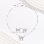 Load image into Gallery viewer, Butterfly Eleganza Silver Pendant Set - Reet Pehal
