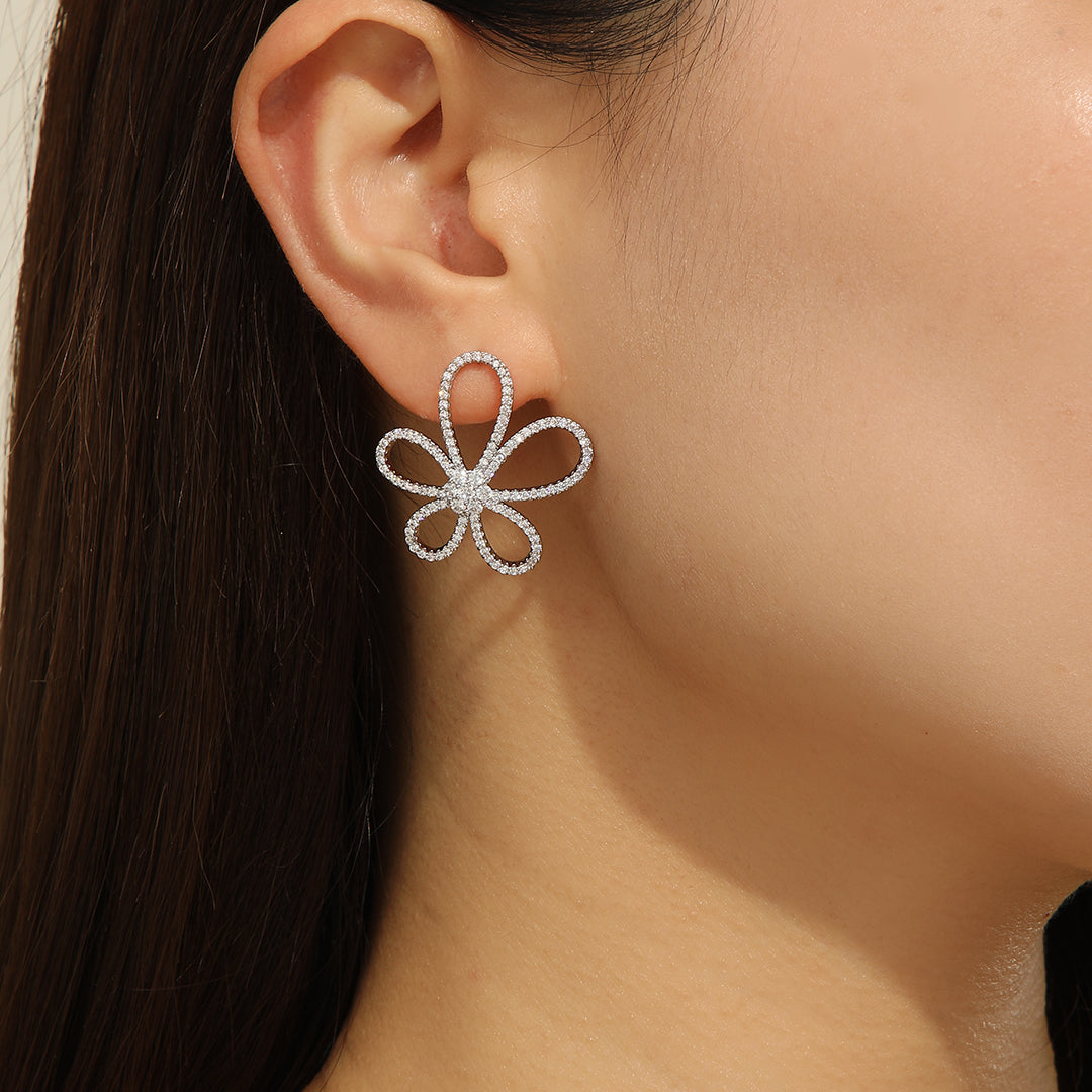 Petals of Perfection Silver Earrings - Reet Pehal