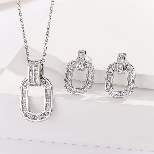 Minimalist Shine Silver Pendant Set - Reet Pehal