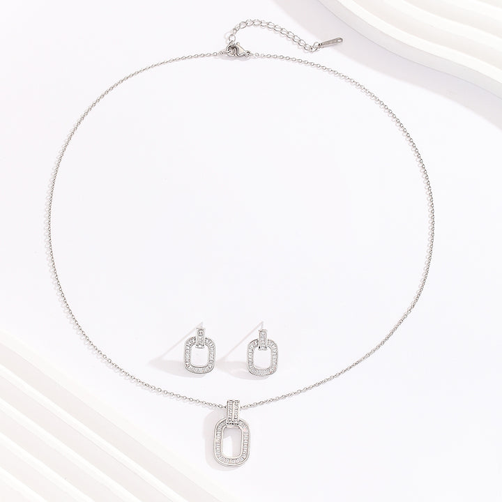 Minimalist Shine Silver Pendant Set - Reet Pehal