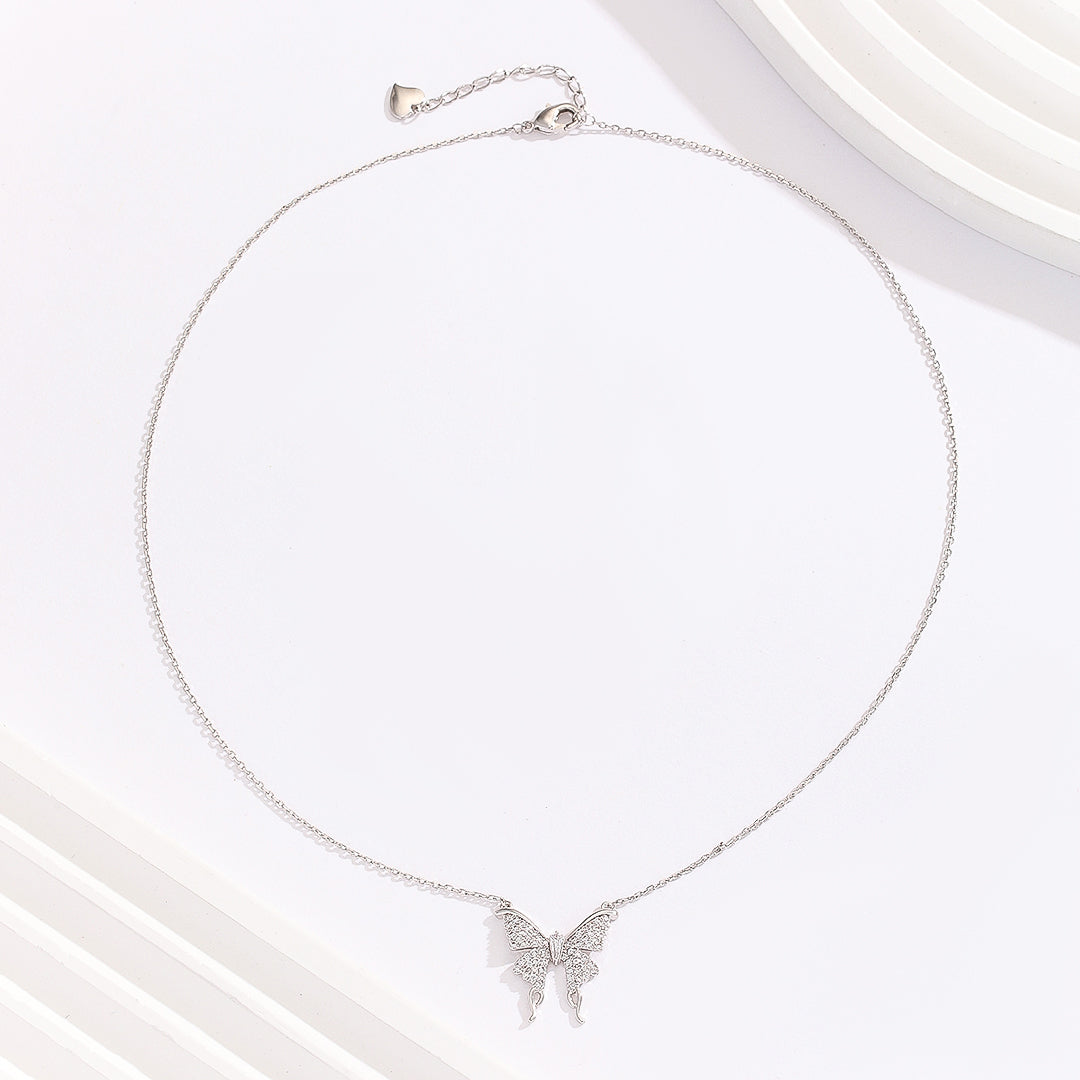 Shimmering Butterfly Charm Pendant