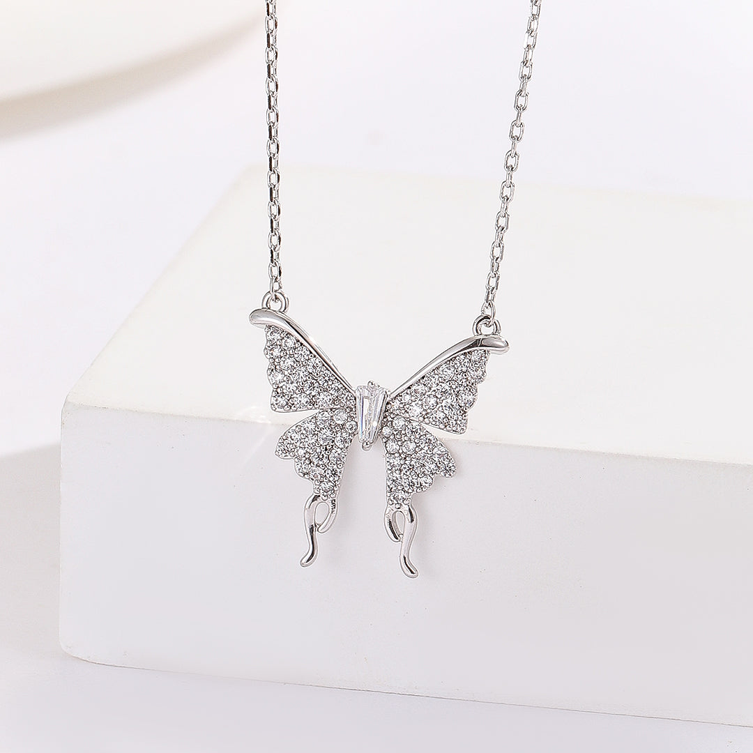 Shimmering Butterfly Charm Pendant