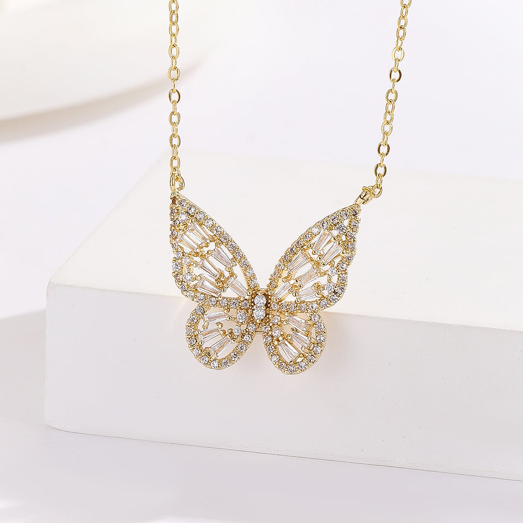 Radiant Wings Gold Pendant