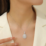 Load image into Gallery viewer, Glamorous Silver Pear Shaped Necklace - Reet Pehal
