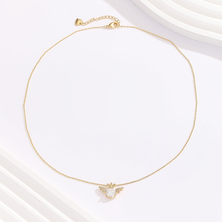 Heavenly Angel Wing Gold Pendant - Reet Pehal